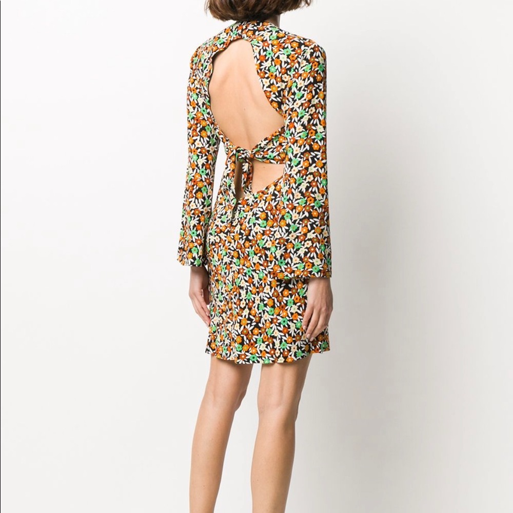 NWT Rixo mini floral dress with bell sleeves
